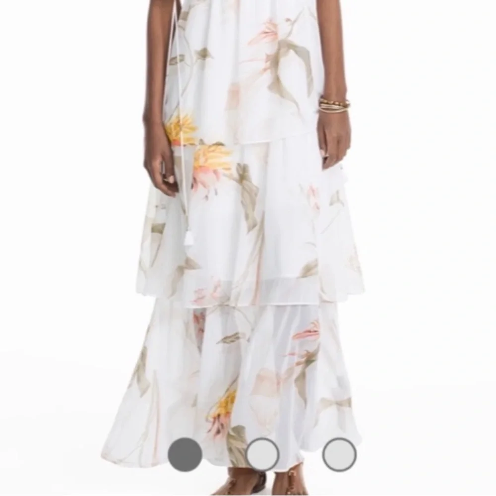 Strapless Floral Maxi Dress - Picture 2 of 6